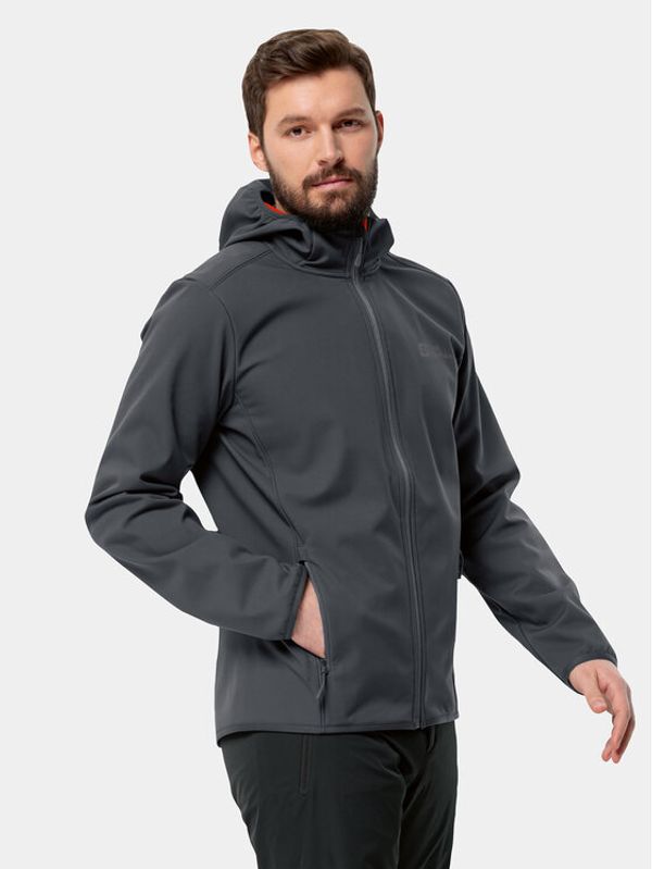 Jack Wolfskin Jack Wolfskin Jakna softshell Bornberg Hoody 1307471 Črna Regular Fit