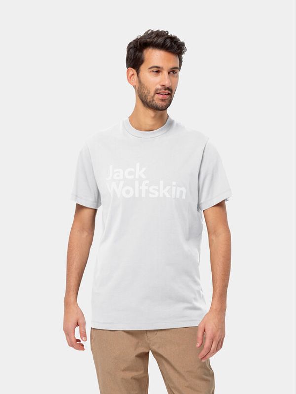 Jack Wolfskin Jack Wolfskin Majica Essential Logo T 1809591 Bela Regular Fit