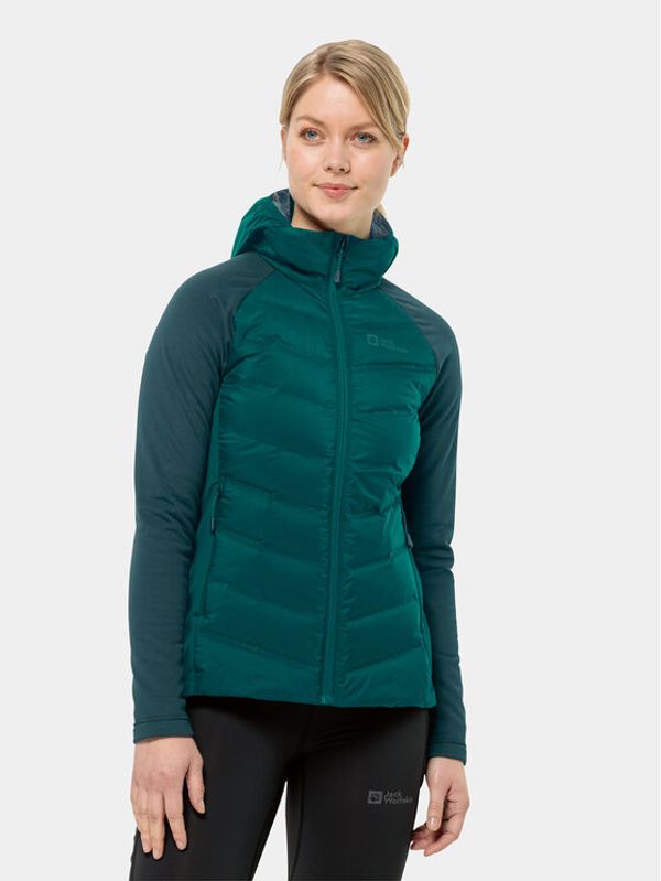 Jack Wolfskin Jack Wolfskin Pohodna jakna Tasman Down Hybrid 1711331 Zelena Regular Fit