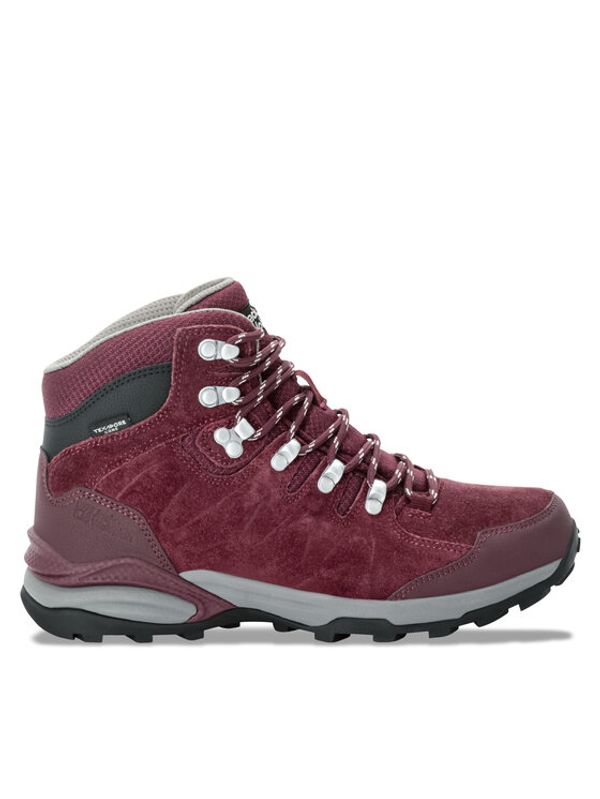 Jack Wolfskin Jack Wolfskin Trekking čevlji Refugio Texapore Mid W 4050871 Bordo rdeča