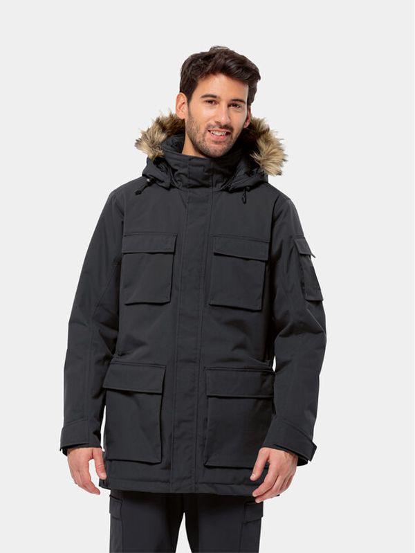 Jack Wolfskin Jack Wolfskin Zimska jakna Glacier Canyon Parka 1107674 Črna Regular Fit