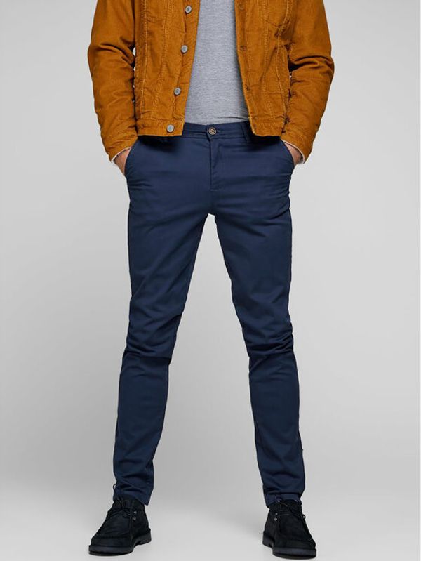 Jack&Jones Jack&Jones Chino hlače Marco 12150148 Mornarsko modra Slim Fit