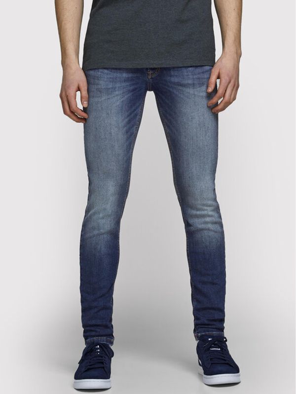 Jack&Jones Jack&Jones Jeans hlače Liam 12166854 Mornarsko modra Skinny Fit