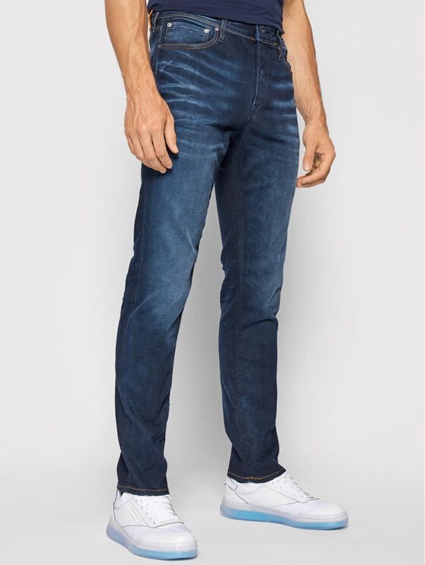 Jack&Jones Jack&Jones Jeans hlače Tim 12118215 Mornarsko modra Slim Fit