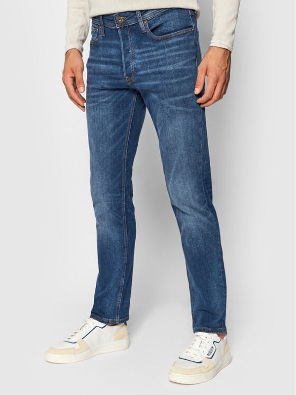 Jack&Jones Jack&Jones Jeans hlače Tim Original 12146384 Mornarsko modra Slim Fit