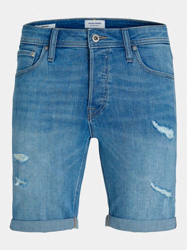Jack&Jones Jack&Jones Jeans kratke hlače Jjirick 12250177 Modra Regular Fit