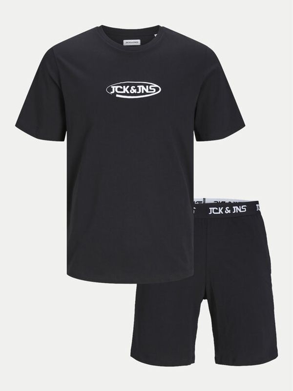 Jack&Jones Junior Jack&Jones Junior Komplet majica in športne kratke hlače Jacoliver 12257172 Črna Standard Fit