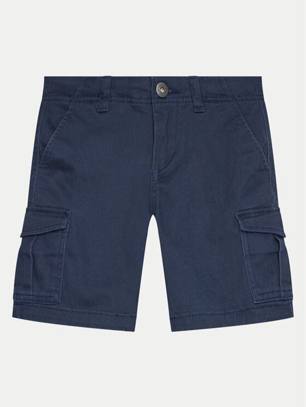 Jack&Jones Junior Jack&Jones Junior Kratke hlače iz tkanine 12182856 Mornarsko modra Cargo Fit