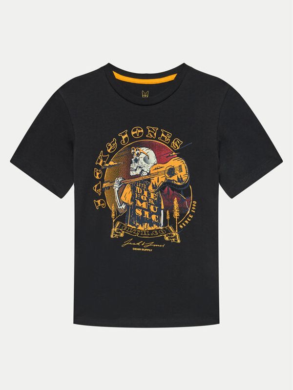 Jack&Jones Junior Jack&Jones Junior Majica Skull Rock 12259437 Črna Standard Fit