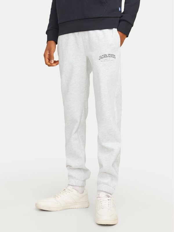 Jack&Jones Junior Jack&Jones Junior Spodnji del trenirke Caleb 12258982 Bela Relaxed Fit