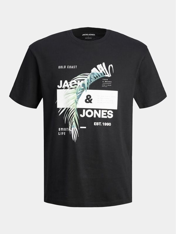 Jack&Jones Jack&Jones Majica Jjclarc 12247768 Črna Relaxed Fit