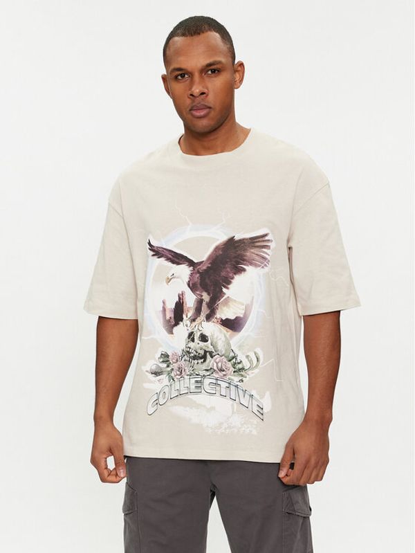 Jack&Jones Jack&Jones Majica Rush Skull 12216298 Bež Relaxed Fit