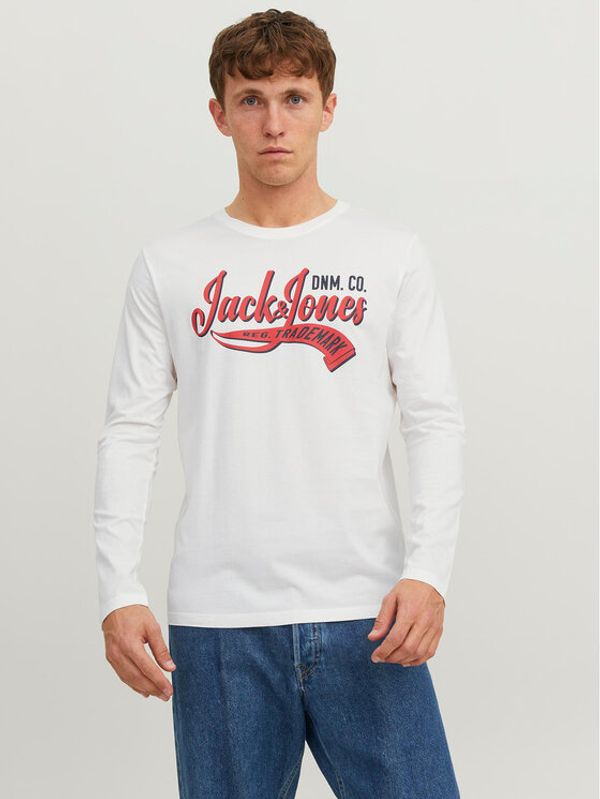 Jack&Jones Jack&Jones Majica z dolgimi rokavi 12236061 Bela Standard Fit