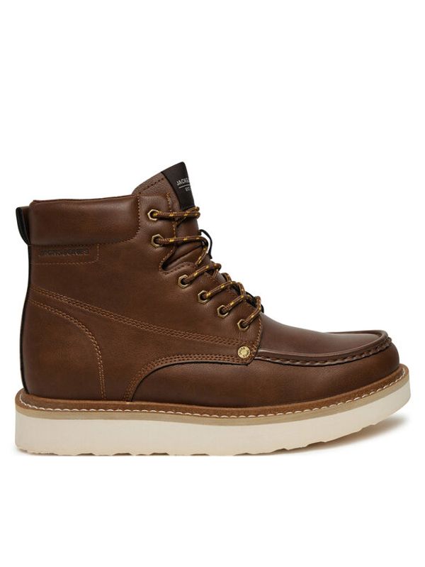 Jack&Jones Jack&Jones Pohodni čevlji Jfwarchway Pu Moc Boot Lace-Up Boots 12257971 Rjava