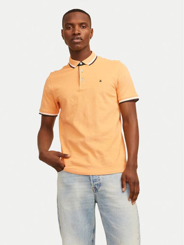 Jack&Jones Jack&Jones Polo majica Jjepaulos 12136668 Oranžna Slim Fit