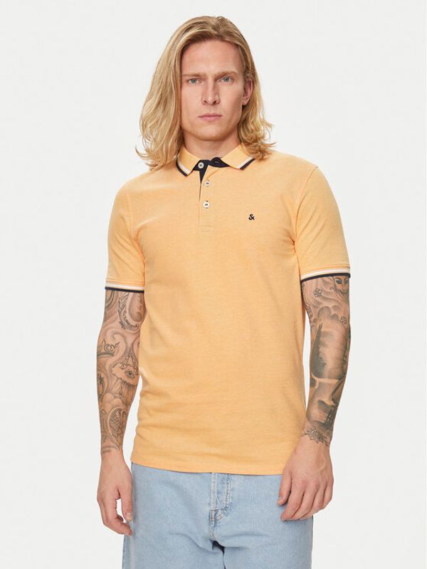 Jack&Jones Jack&Jones Polo majica Jjepaulos 12136668 Oranžna Slim Fit