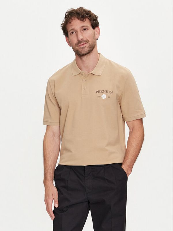 Jack&Jones Jack&Jones Polo majica Jprblaalfie 12259678 Rjava Regular Fit