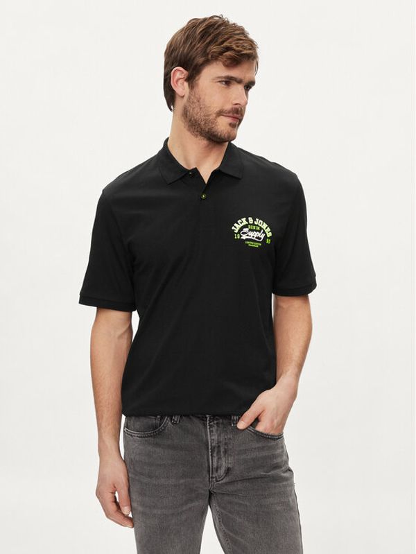 Jack&Jones Jack&Jones Polo majica Logo 12246692 Črna Standard Fit