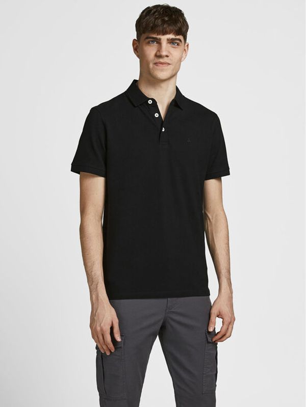 Jack&Jones Jack&Jones Polo majica Paulos 12136668 Črna Slim Fit