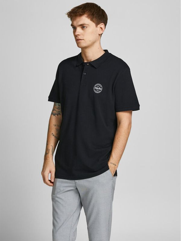 Jack&Jones Jack&Jones Polo majica Shark 12205025 Črna Slim Fit