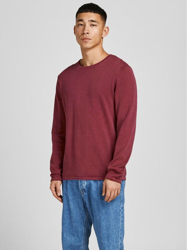 Jack&Jones Jack&Jones Pulover Leo 12174001 Bordo rdeča Regular Fit