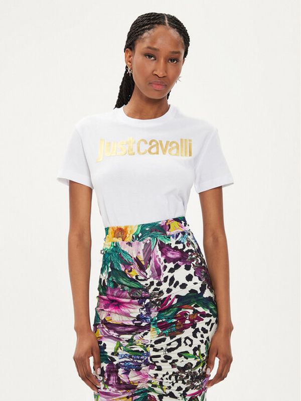 Just Cavalli Just Cavalli Majica 76PAHG11 Bela Slim Fit