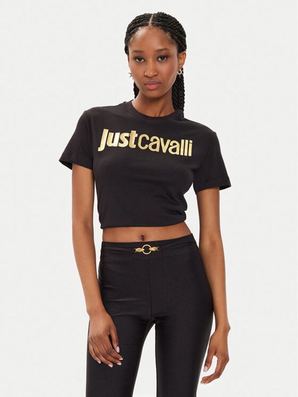 Just Cavalli Just Cavalli Majica 76PAHG11 Črna Slim Fit