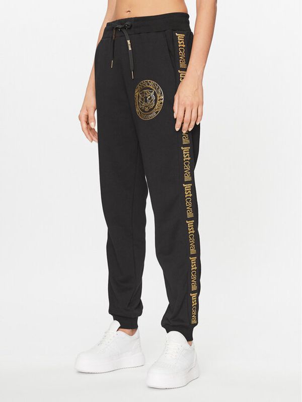 Just Cavalli Just Cavalli Spodnji del trenirke 75PAAT01 Črna Regular Fit
