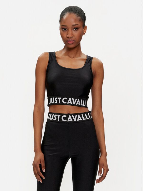 Just Cavalli Just Cavalli Top 76PAM204 Črna Slim Fit