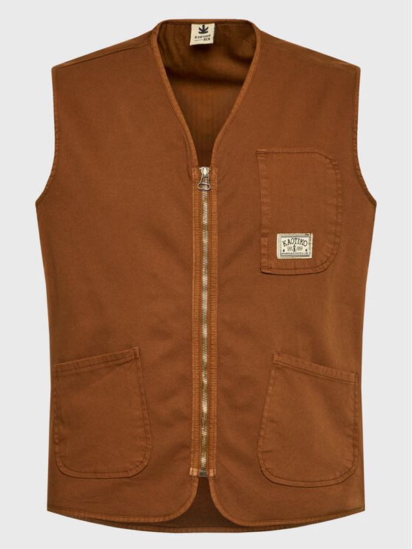 Kaotiko Kaotiko Telovnik Nolan AK031-04-K002 Rjava Regular Fit