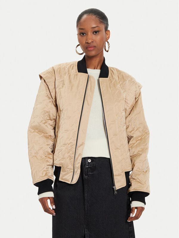 KARL LAGERFELD KARL LAGERFELD Bomber jakna 245W1506 Bež Regular Fit