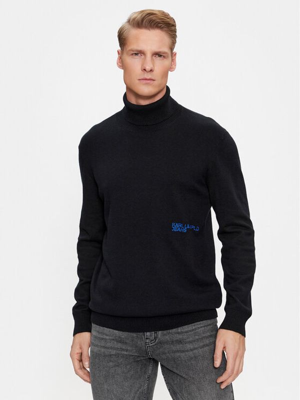 Karl Lagerfeld Jeans KARL LAGERFELD Golf Klj Lightweight Turtleneck 236D2000 Črna Slim Fit