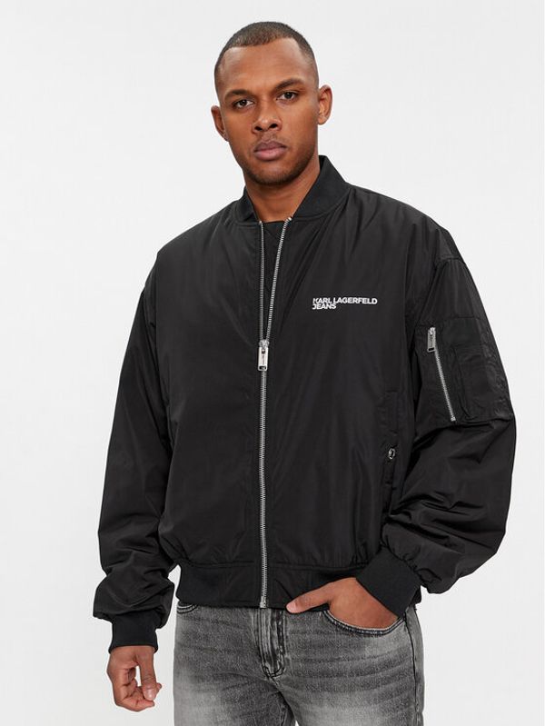Karl Lagerfeld Jeans Karl Lagerfeld Jeans Bomber jakna 240D1503 Črna Regular Fit