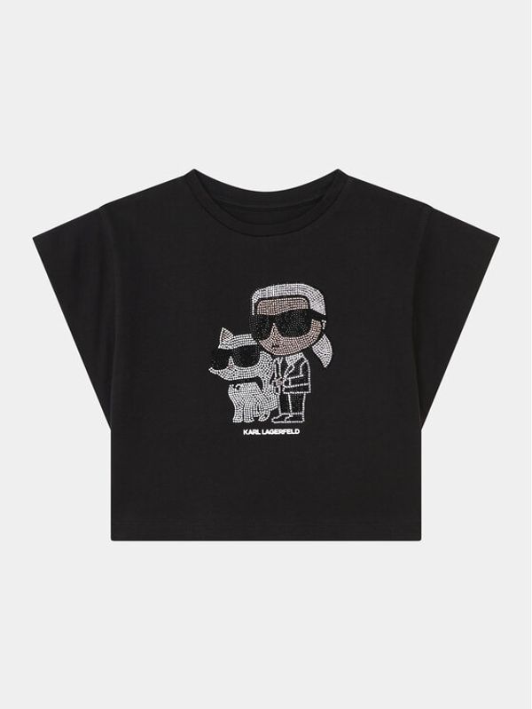 Karl Lagerfeld Kids Karl Lagerfeld Kids Bluza Z30113 M Črna Regular Fit