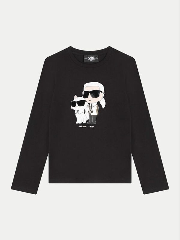 Karl Lagerfeld Kids Karl Lagerfeld Kids Bluza Z30209 D Črna Regular Fit