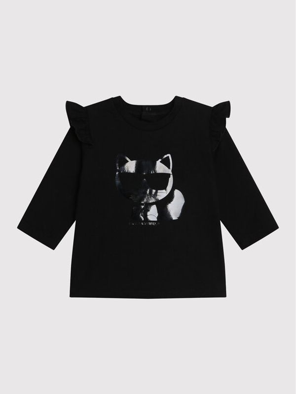 Karl Lagerfeld Kids Karl Lagerfeld Kids Komplet bluza in legice Z98113 S Črna Regular Fit