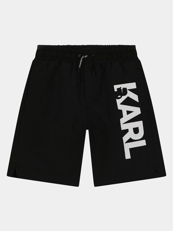 Karl Lagerfeld Kids Karl Lagerfeld Kids Kopalne hlače Z30023 D Črna Regular Fit