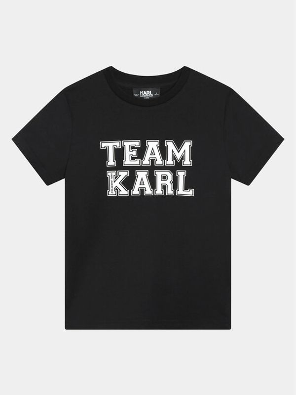 Karl Lagerfeld Kids Karl Lagerfeld Kids Majica Z30049 S Črna Regular Fit