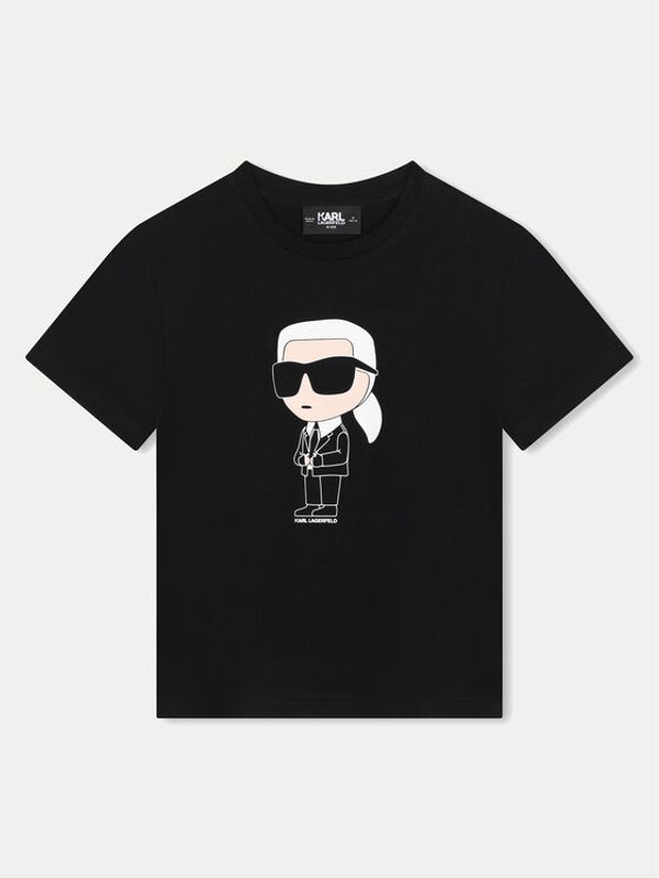 Karl Lagerfeld Kids Karl Lagerfeld Kids Majica Z30240 D Črna Regular Fit