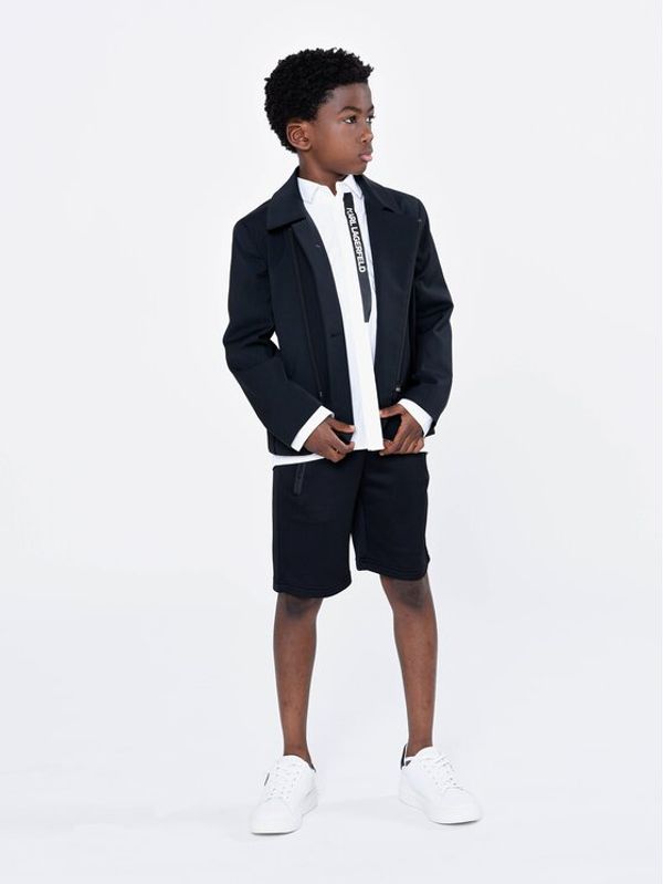 Karl Lagerfeld Kids Karl Lagerfeld Kids Prehodna jakna Z26102 S Črna Regular Fit