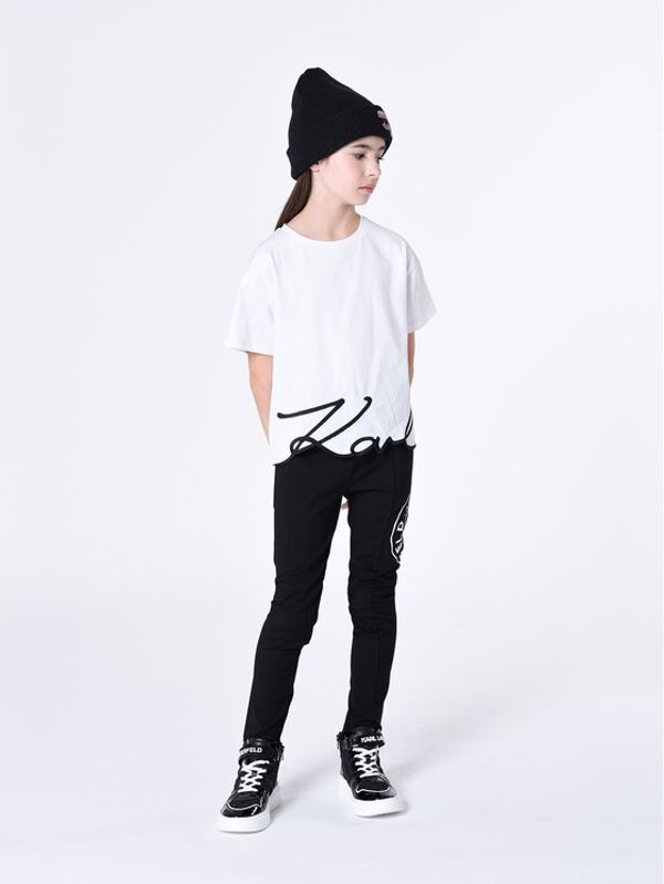 Karl Lagerfeld Kids Karl Lagerfeld Kids Spodnji del trenirke Z14216 D Črna Regular Fit