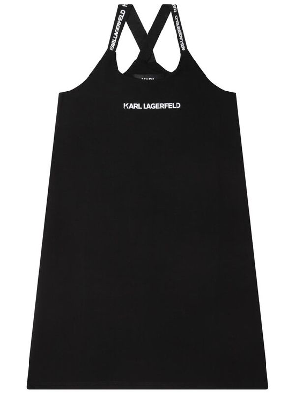 Karl Lagerfeld Kids Karl Lagerfeld Kids Vsakodnevna obleka Z12232 S Črna Regular Fit