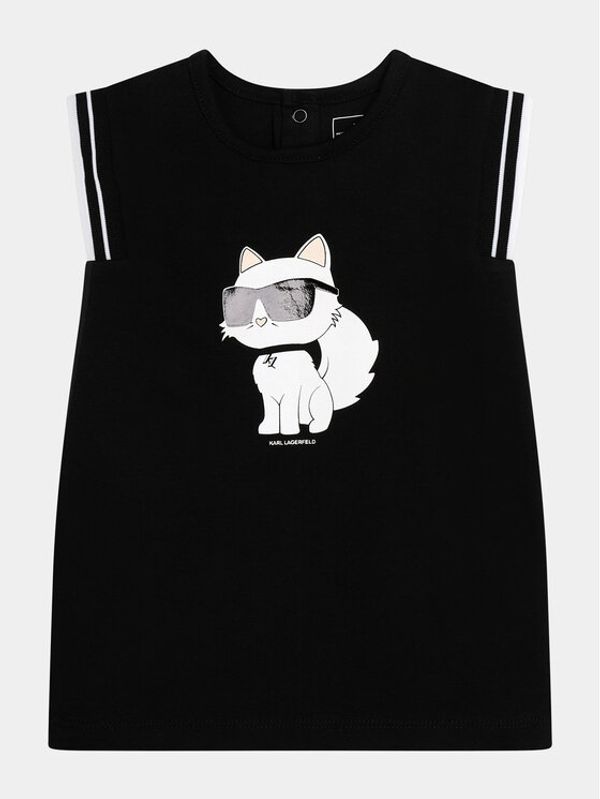 Karl Lagerfeld Kids Karl Lagerfeld Kids Vsakodnevna obleka Z30118 M Črna Regular Fit