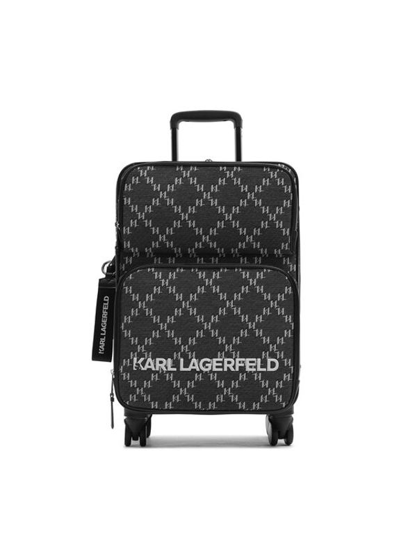 KARL LAGERFELD KARL LAGERFELD Kovček za kabino K/Monogram Jkrd 2.0 Trolley 236W3024 Siva