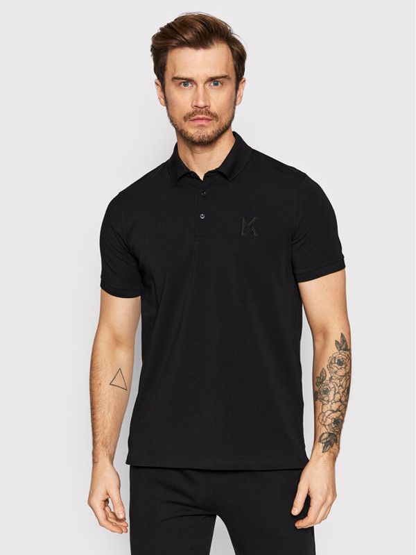 KARL LAGERFELD KARL LAGERFELD Polo majica 745890 Črna Regular Fit