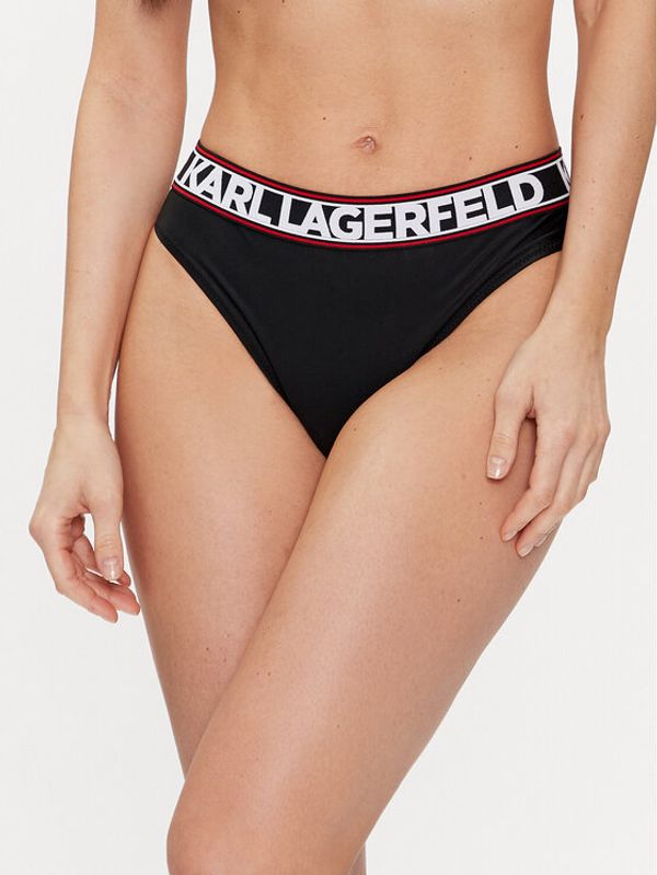 KARL LAGERFELD KARL LAGERFELD Spodnji del bikini 240W2222 Črna