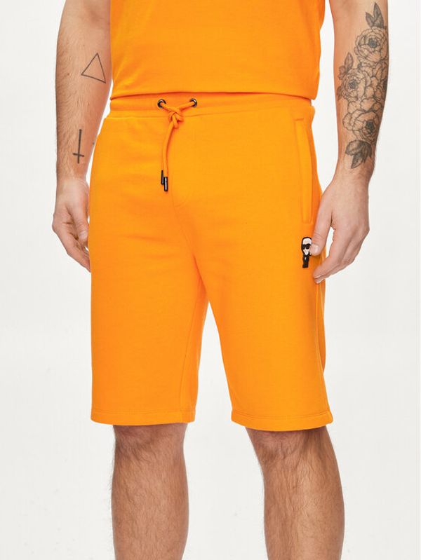 KARL LAGERFELD KARL LAGERFELD Športne kratke hlače 705032 542900 Oranžna Regular Fit