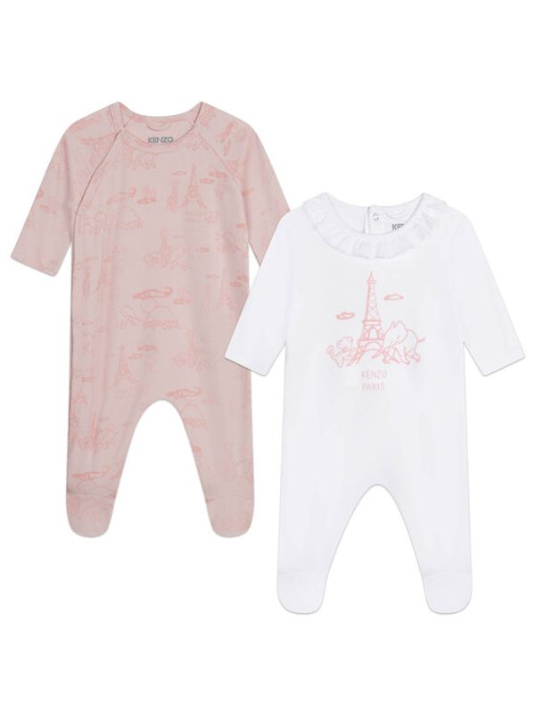 Kenzo Kids Kenzo Kids Komplet majica in kratke hlače K98101 Bela Regular Fit