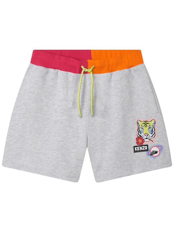 Kenzo Kids Kenzo Kids Kratke hlače iz tkanine K14247 S Siva Regular Fit