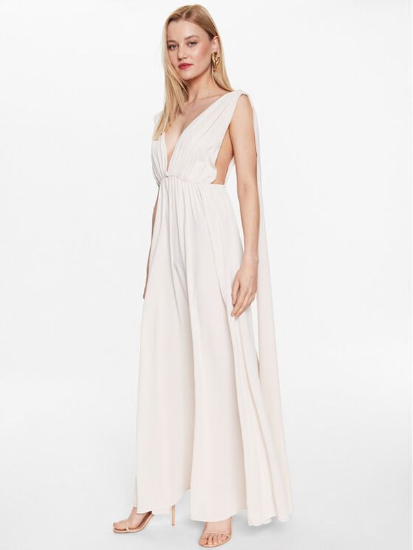 Kontatto Kontatto Cocktail obleka YM509 Écru Regular Fit